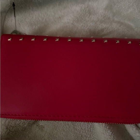 Badgley Mischka Red Vegan Leather Wallet - Picture 9 of 9